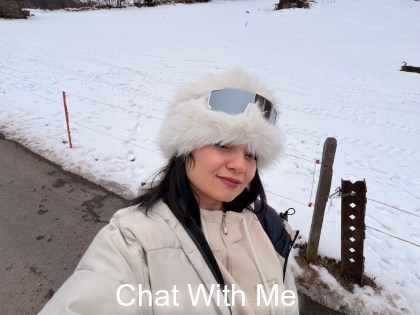 Just a snow bunny in her element walking through this winter wonderland was highlight of my day what do you think of the look tell me babe im waiting