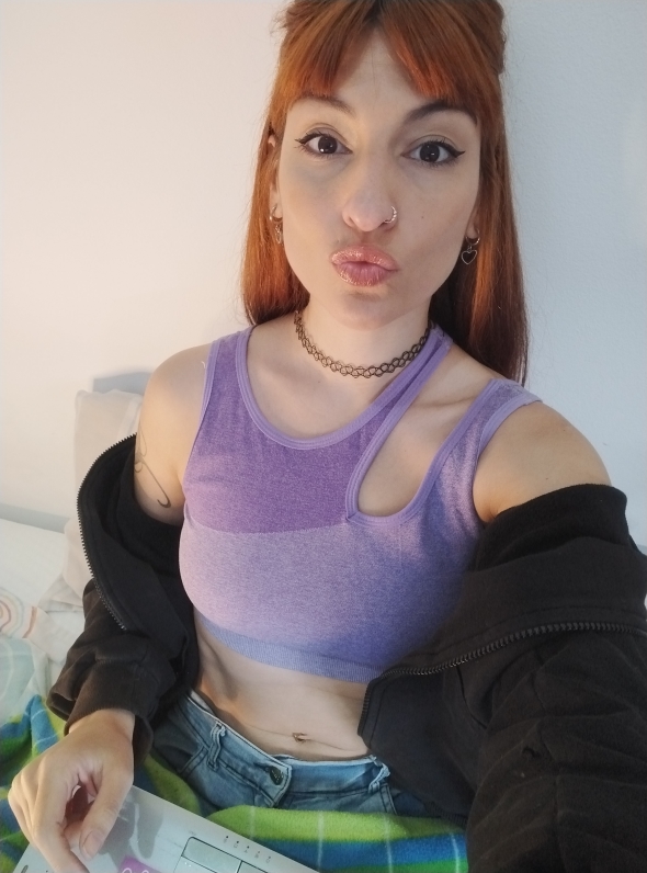 Me encanta como me queda el purpuraaaa
