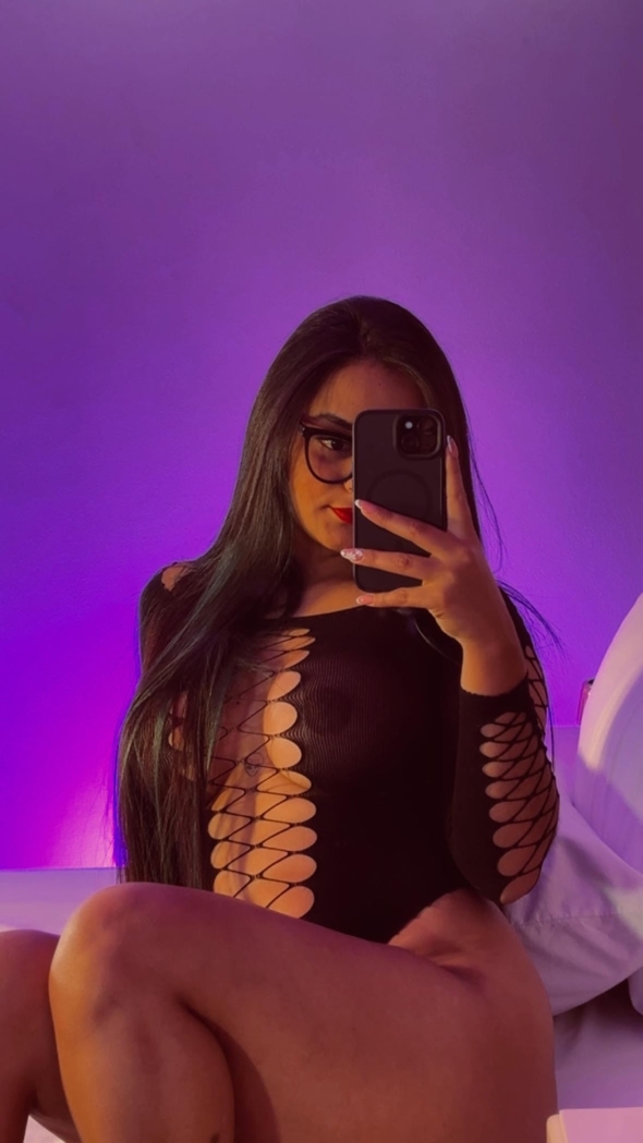 Purple light mischievous gaze and sensations 