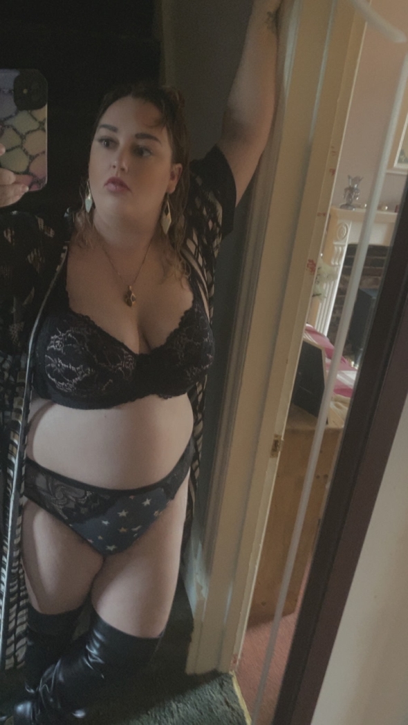Me in the mirror modelling my bra and pants x