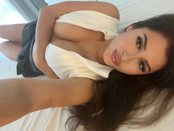 May I start with feeling your hard cock between my tits