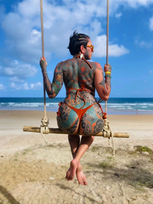 a hot tattooed latina 