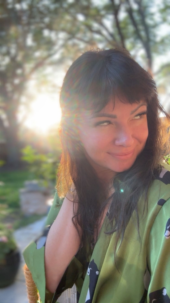 Just the sun and I relaxing in the garden 